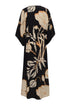 San Cipriano Crepe Chine Tunic / Black - Beige Gladiolos